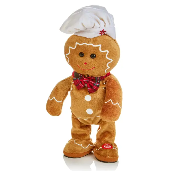 Premier Battery-Operated Singing Dancing Gingerbread Man 35cm