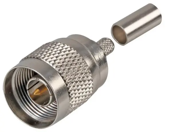 PRO SIGNAL מתאם N זכר מסוג Crimp ל-RG58U RF/Coax