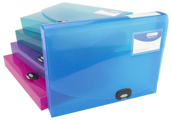 Rapesco Transparent A4 Box File, 40mm Spine, 5 Pack