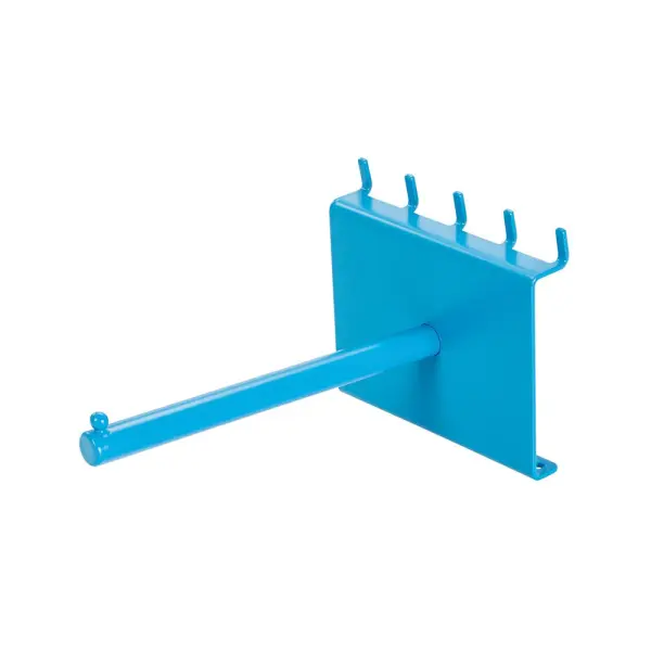 Silverline Porta-dischi Blu 8 Pezzi, Compatibile con Pannello Forato