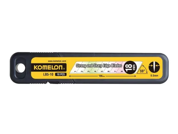 Komelon 18mm スナップオフブレード（10枚入り）