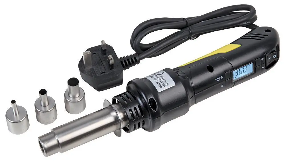 DURATOOL Estación de Aire Caliente 300W para SMD con Pantalla LCD