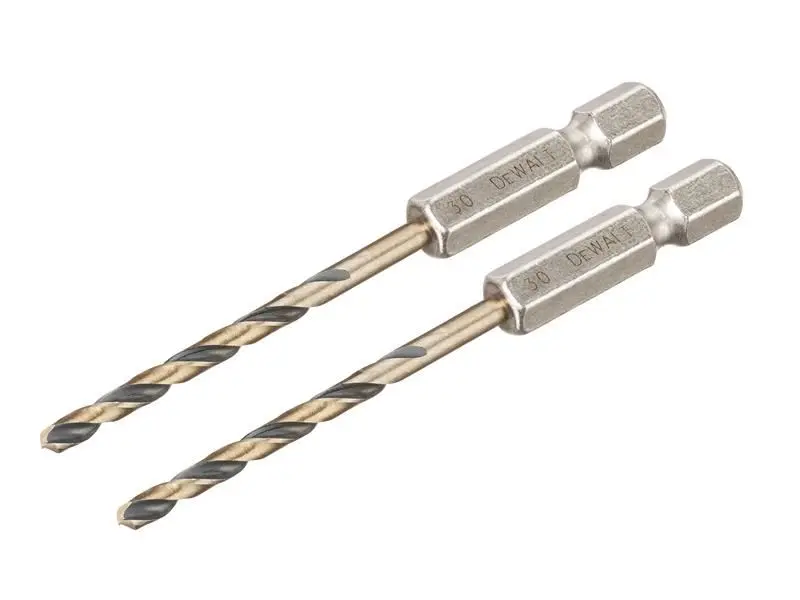 Dewalt HSS-G Hex vrtáky (2) 3.0mm, černé a zlaté