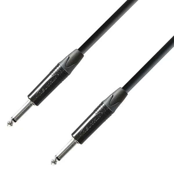 ADAM HALL HARDWARE Neutrik 6.35mm (1/4”) Instrument Lead Male to Male, Black - 3m