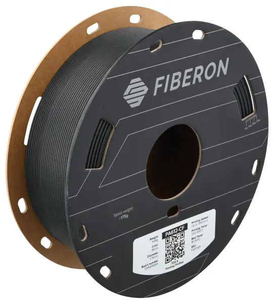 Polymaker 1.75mm Fiberon PA612-CF15 3D Printer Filament, Black 0.5kg