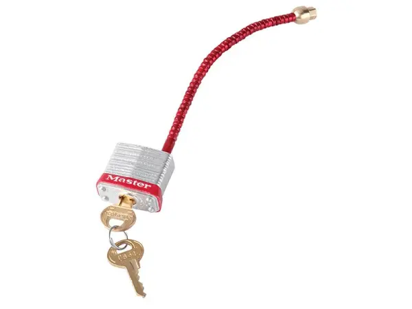 Master Lock 7C5RED Circuit Breaker Padlock with Steel Cable