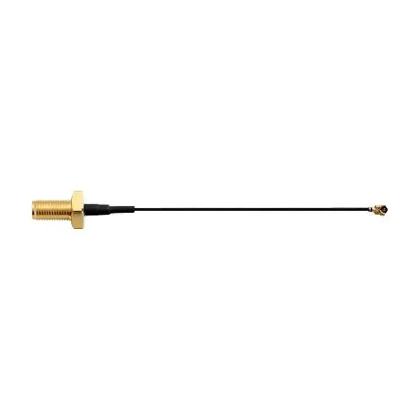 TAOGLAS SMA Bulkhead Jack to 90 Degree MHFI Plug Lead, 50 Ohm - 95mm