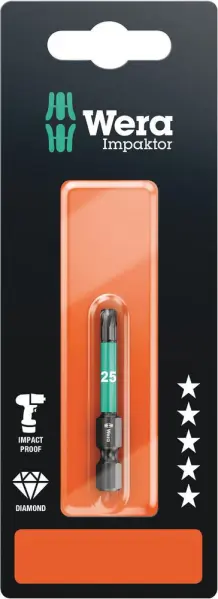 Wera IMP DC SB - Embouts Impaktor TX 25 x 50mm, Haute Qualité