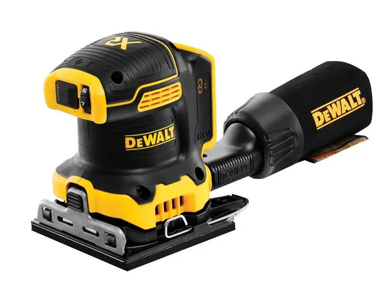DEWALT DCW200N XR Smerigliatrice Palmare Brushless 1/4 Foglio 18V Senza Filo