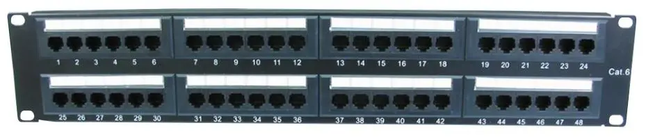 PRO SIGNAL Painel de Conexões 48 Portas 2U Cat6 Punch Down