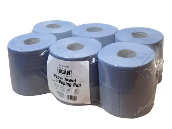 Scan 2-Ply Paper Towel Roll, Recycled, 176mm x 150m (Pack of 6)