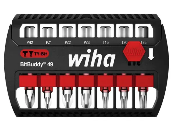Wiha BitBuddy® TY Bit Set, 7 Piece (49mm, DIN/ISO Compliant)