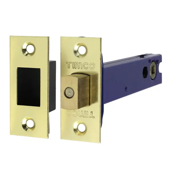Timco Architectural Tubular Deadbolt, Electro Brass & Satin Nickel, 129mm
