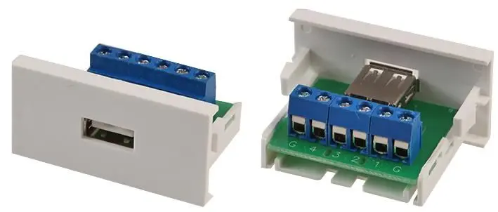 CLEVER LITTLE BOX CONEC2 USB-A 2.0 스냅인 모듈(스크류 터미널)