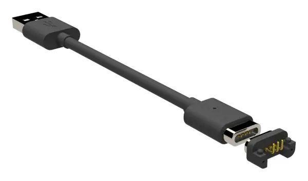 Multicomp Pro 3-Pole Magnetic Connector Plug to USB-A Cable with Socket Kit, 1m