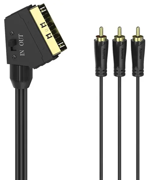 HAMA SCART 轉三合一 RCA 音視頻線 1.5米