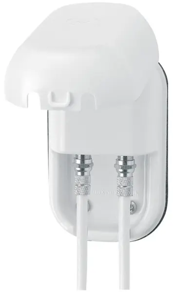 MAXVIEW Weatherproof Twin F-Type Socket, White