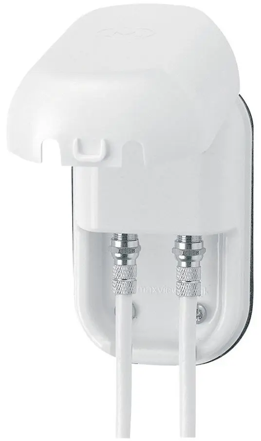 MAXVIEW 防雨ツインF型ソケット 白