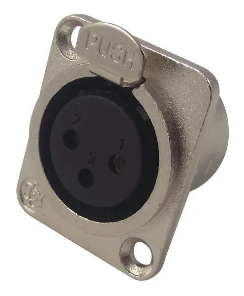 Connecteur XLR à 3 broches Pro Signal pour panneau, nickel