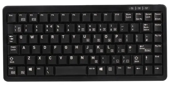 CHERRY G84-4100 Compact Keyboard, USB/PS2, Black