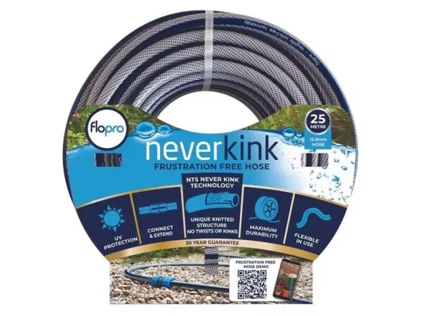 Flopro Never Kink Hose 25m with Coupling Connector