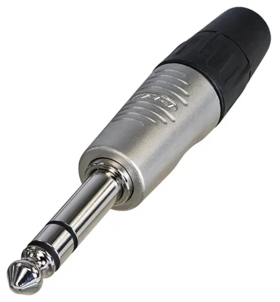 REAN 6.35mm(1/4”) 스테레오 잭 플러그, 니켈, 주석 도금 접점