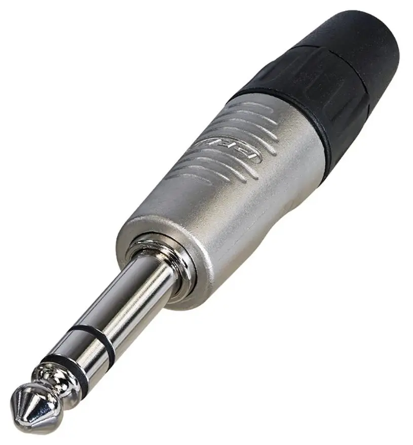 REAN - Penyambung Jack Stereo 6.35mm 1/4'', Nikel, Bersalut Timah