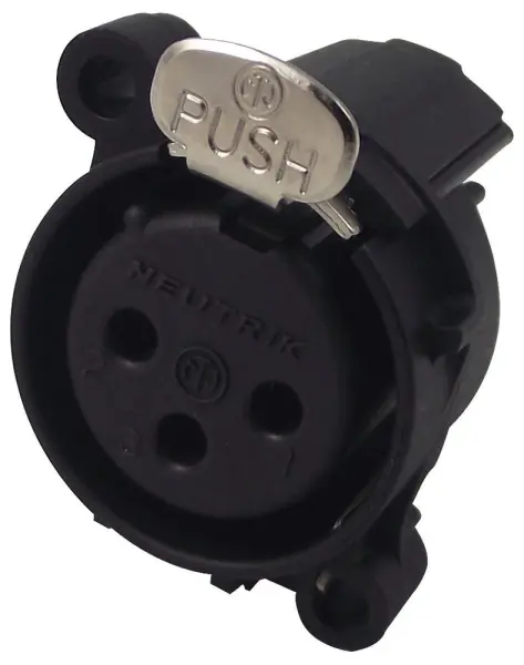 Neutrik NC3FAV1 3-Pole XLR PCB Socket, Gold Plated