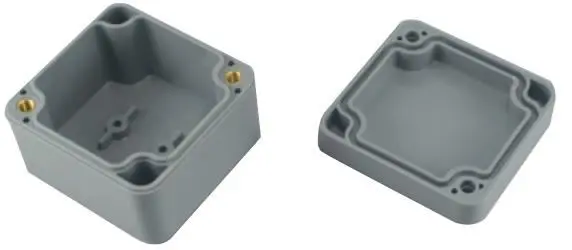 HITALTECH Clúdach ABS IP65, Liath (52x50x35mm)