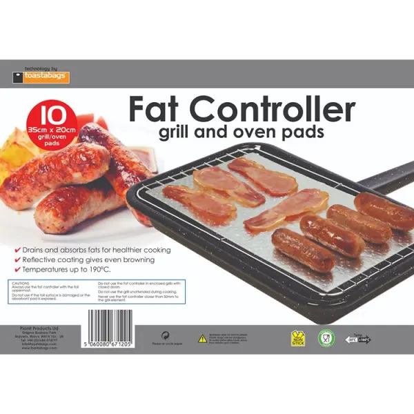 Toastabags Fat Controller Grill Pads, 10 Pack, 90 g