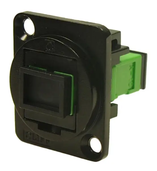 Cliff SC Simplex to SC Simplex Fibre Optic Connector, Panel Mount, Black