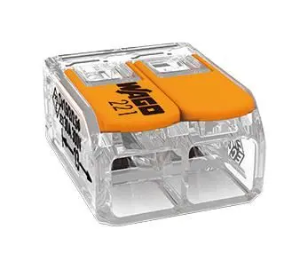 WAGO 2極レバー式端子台 6mm² 41A 450V