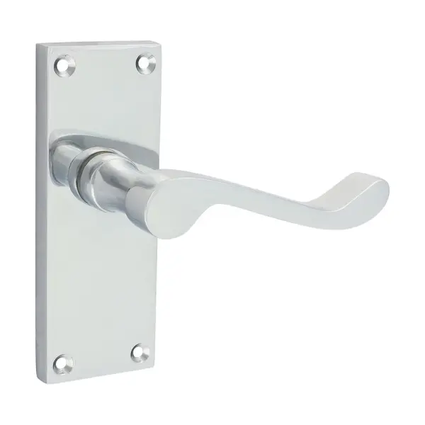 Timco Victorian Scroll Latch Handles, Polished Chrome - 2 Pack (114 x 42mm)