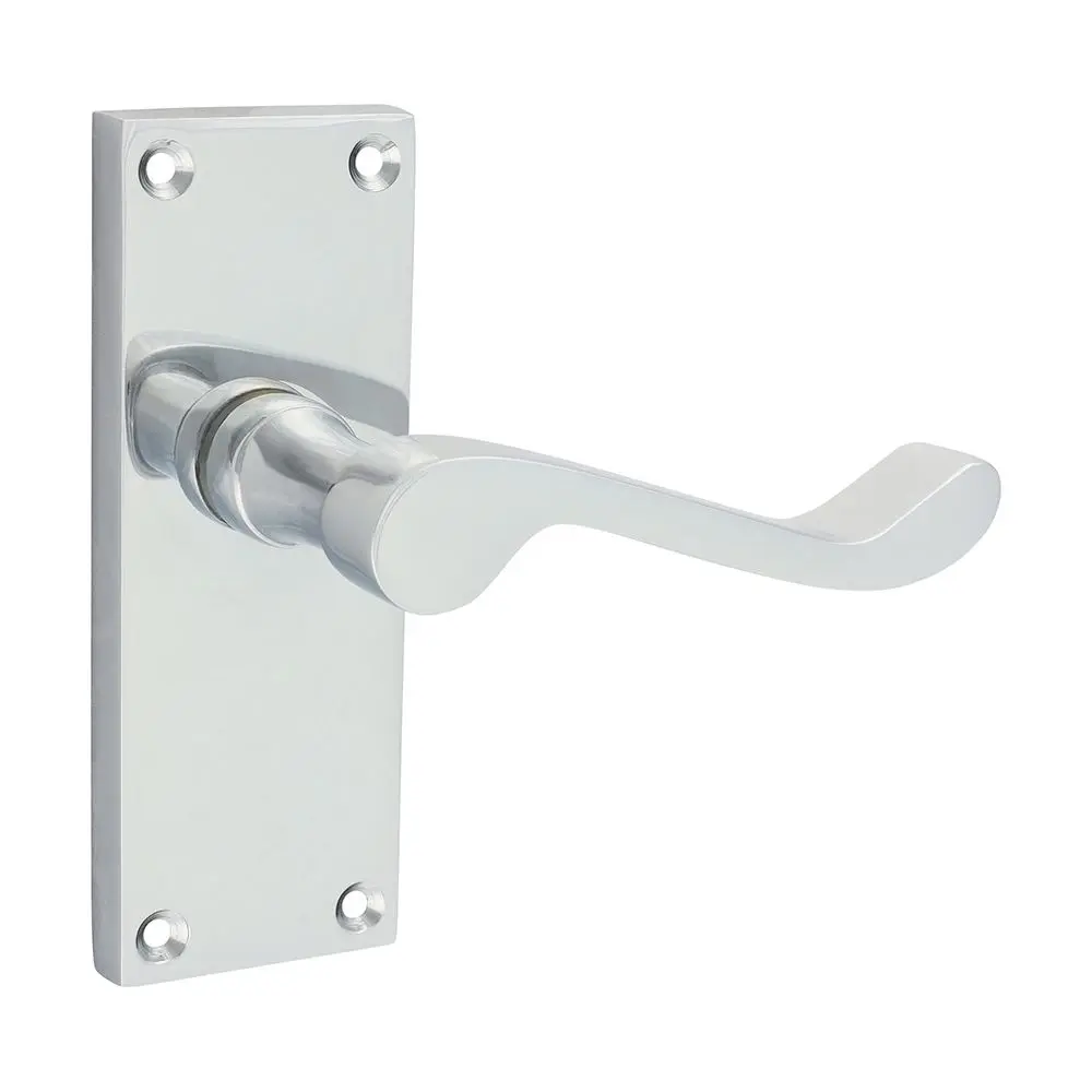 Timco Victorian Scroll Latch Handles, Polished Chrome - 2 Pack (114 x 42mm)