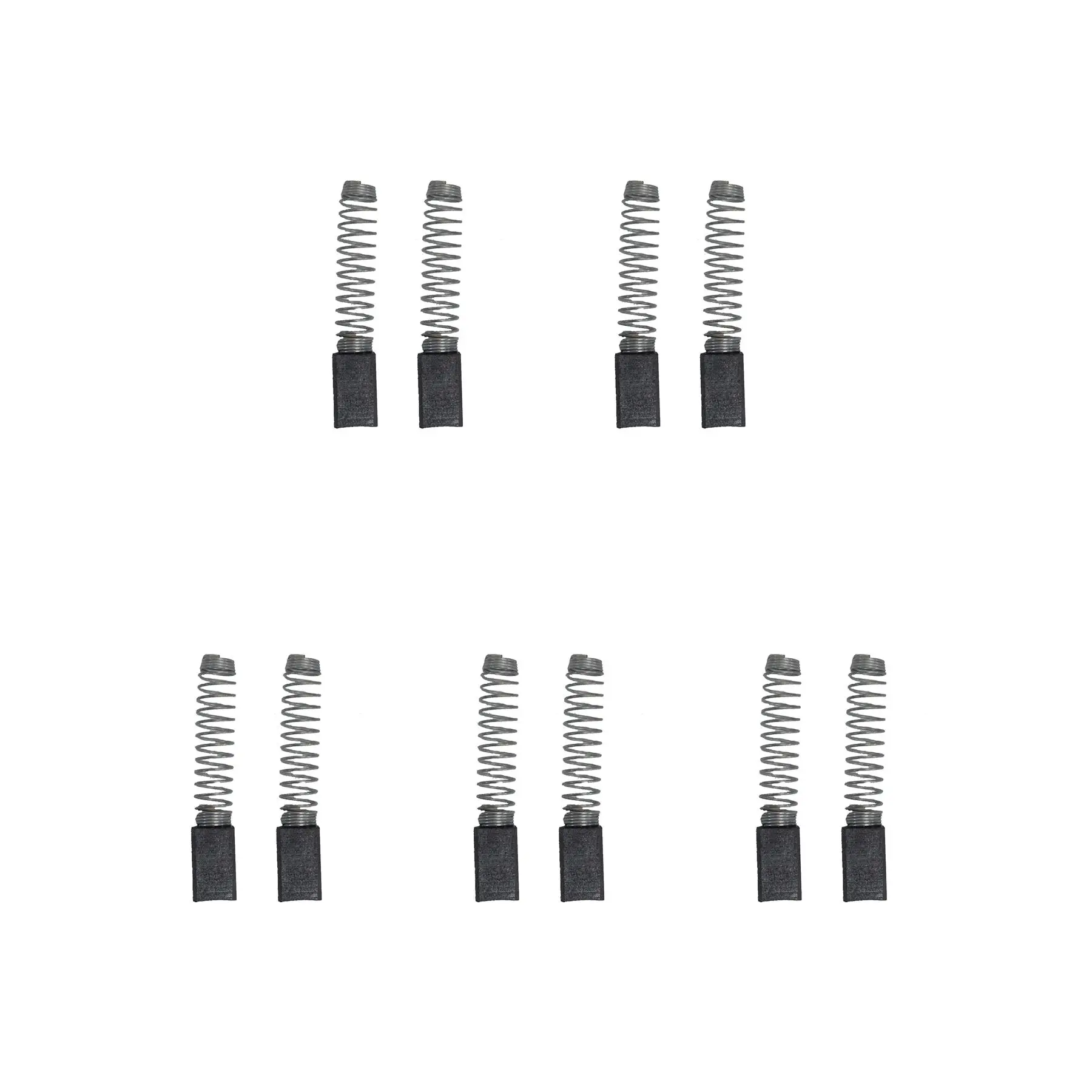 CarbonBr 5 Sets of 2x Carbon Brushes for Black & Decker Drill (6.3x6.3x13/11mm)