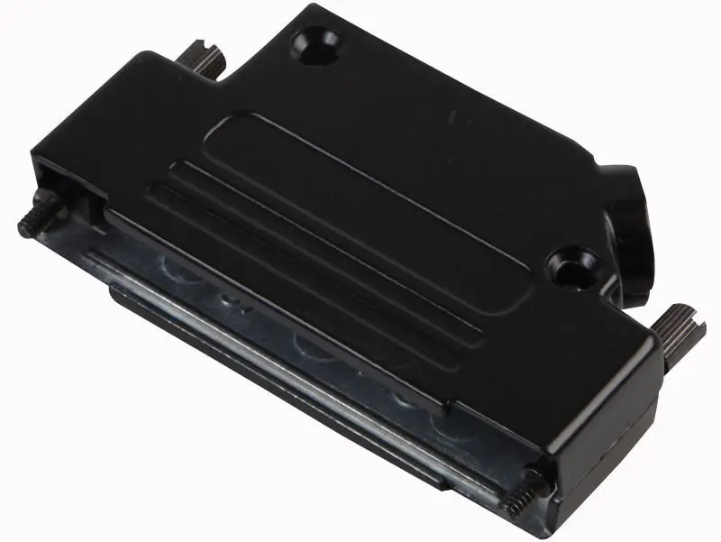 MH CONNECTORS Capot D-sub 45°, Liga de Zinco, 37 Vias, Preto