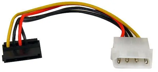 STARTECH Molex LP4 auf SATA Adapterkabel, 90-Grad Winkel, 15cm