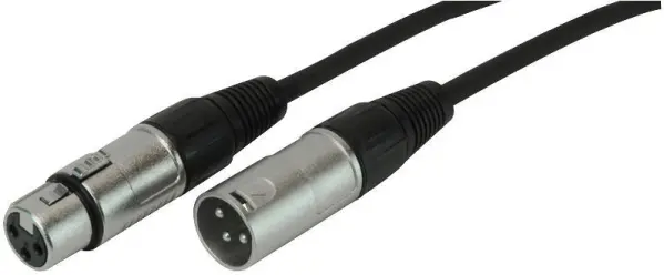 STAGG Cabo de Microfone XLR Macho/Fêmea 3 Pinos, 10m, Preto