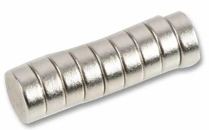 Ímanes em Níquel Brilhante Duratool 8mm x 3mm Neodímio (10 Unidades)