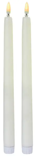 RARAION 27cm LED Christmas Taper Candles, 2-Pack