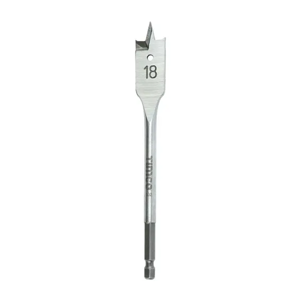 Timco Flat Wood Bit 18.0 x 152mm, Hex Shank