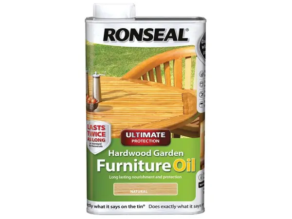 Ronseal Aceite para Muebles de Jardín de Madera, Natural, 1 Litro