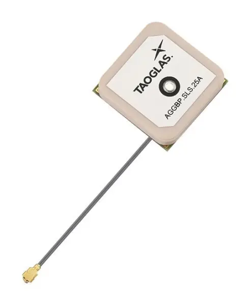 TAOGLAS Right Hand Circular Patch Antenna, 1.561-1.602GHz, I-Pex, 33x22mm