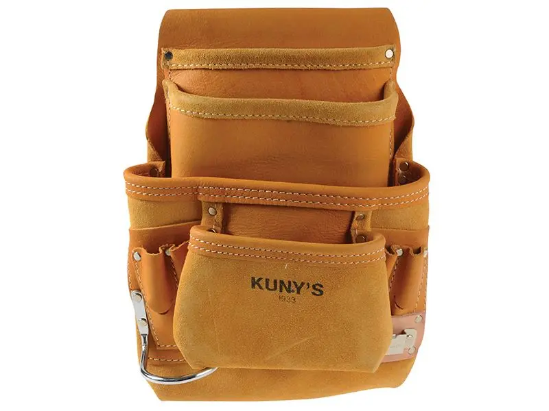 Kuny's Bolsa de Herramientas para Carpintero AP-i933, 10 Bolsillos, Cuero