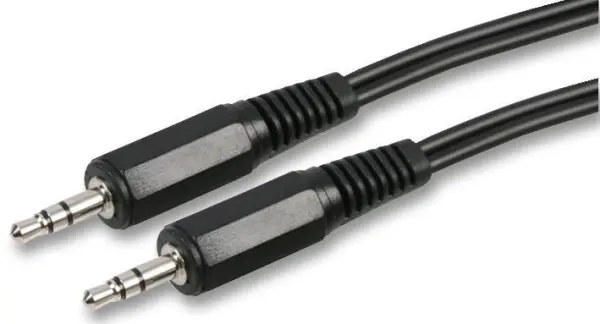 Pro Signal Cable Jack Estéreo 3.5mm Doble Núcleo, 1m Negro