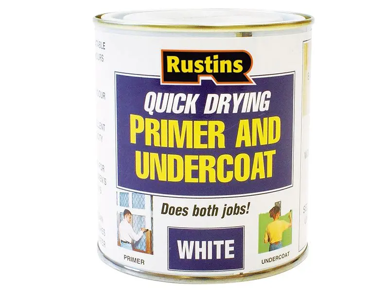 Rustins - Primaire et Couche de Fond Séchage Rapide, Blanc, 250ml