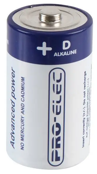 Pro Elec Ultra Alkaline D Batterijen 2-Pack, 1.5V, 12Ah