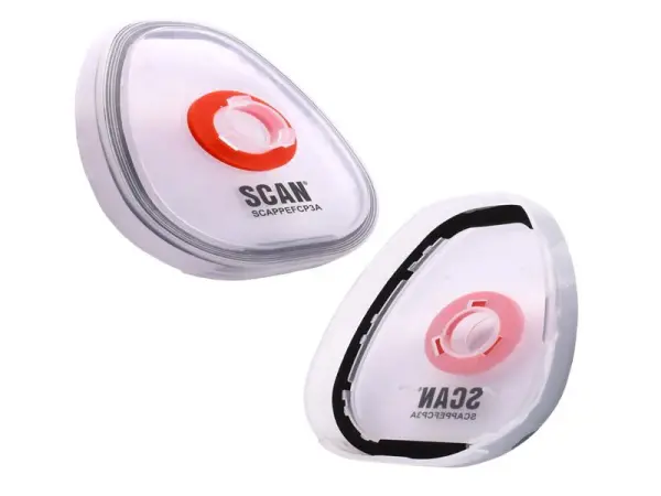 Scan - Adaptateur cartouche filtre particules P3 demi-masque (x2)