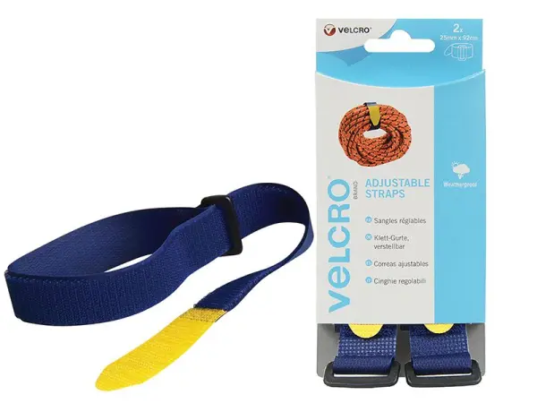 VELCRO® Brand - Ρυθμιζόμενοι Ταινίες, 2 τεμάχια, 25mm x 92cm, Μπλε