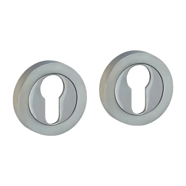 Timco - Plaque d'ornement Euro Pro pour profilé européen, 51mm, Zinc (Chrome L&
